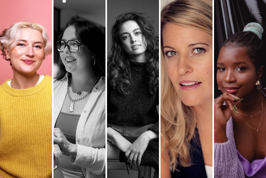 Left to right - Eliza Hatch, Sabrina Dallot Seguro, Nikita Dare, Sam Murray and Temi Wilkey